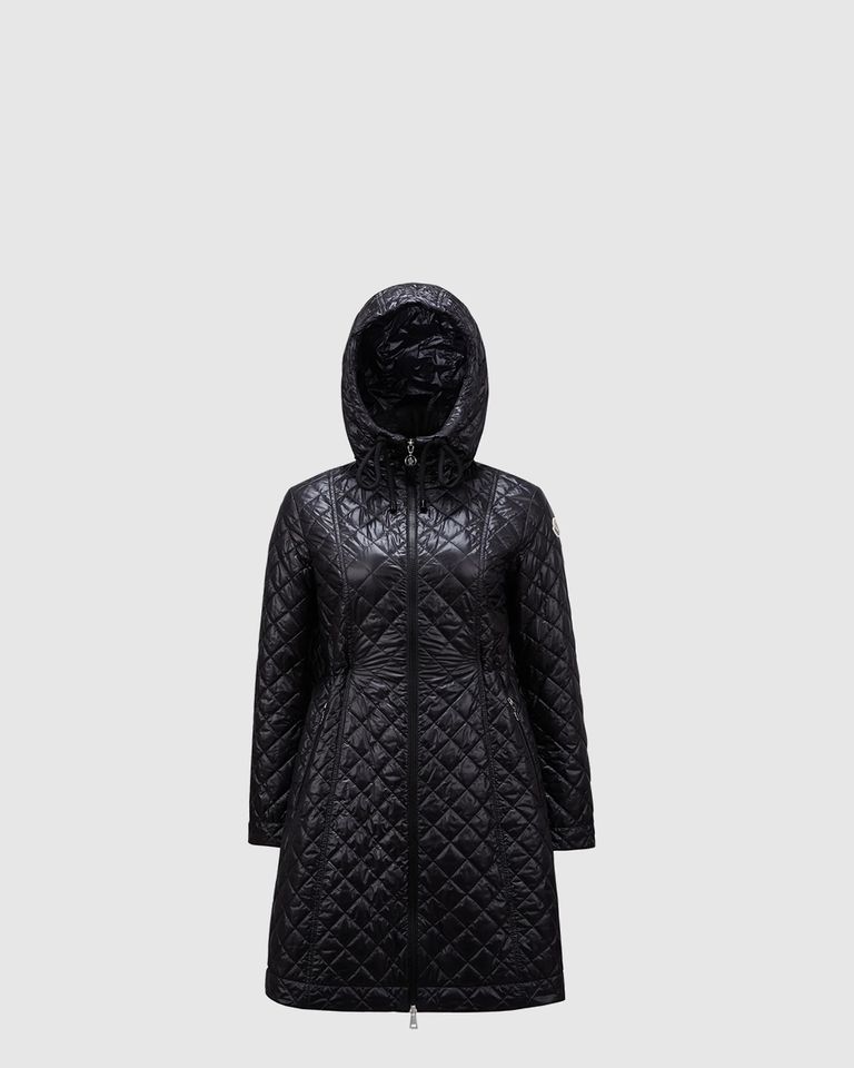 후드 다이아몬드 퀼팅 롱 다운 재킷 - 패딩 S급 레플리카 참고 이미지